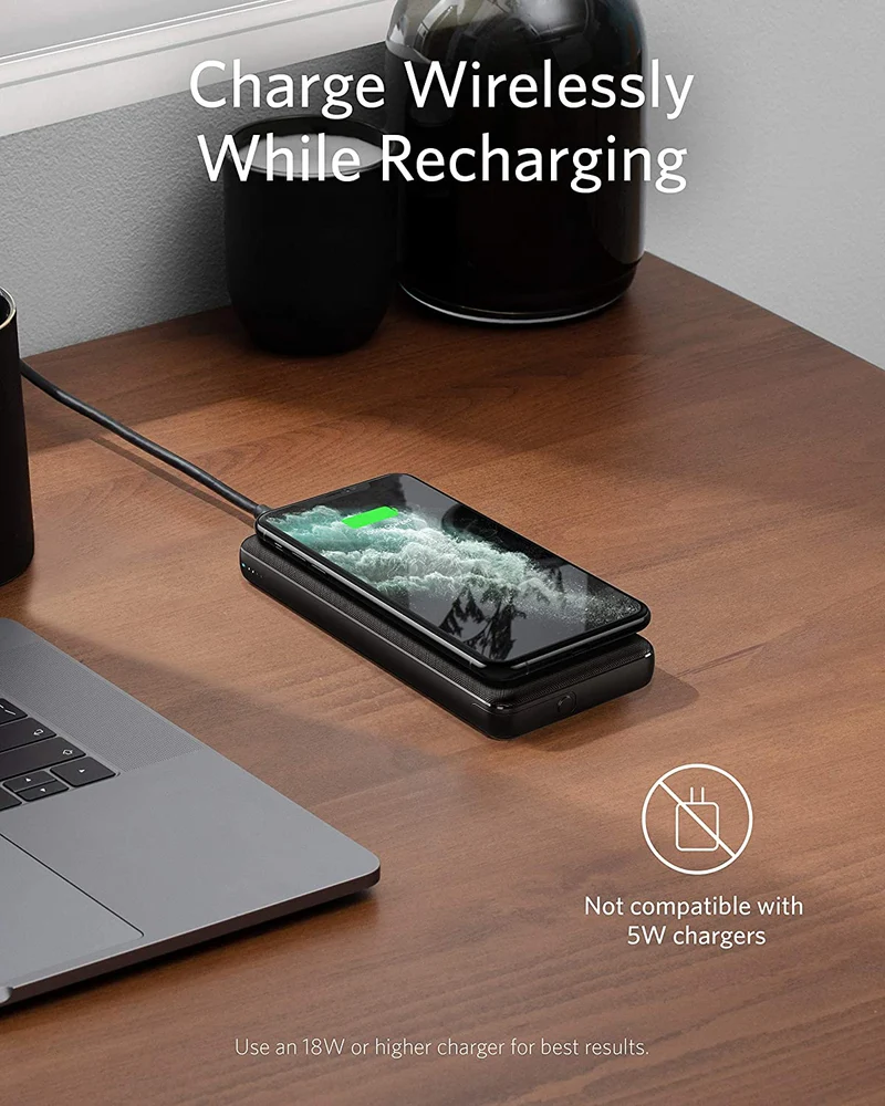 Anker PowerCore III Sense 10K Wireless Power Bank Black - A1617H11 - Image 5