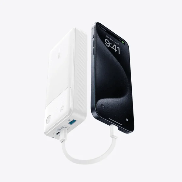 Anker Powercore Power bank 20000mAh 30W Portable Charger with USB C Cable Lanyard A1384H21 White - Image 2