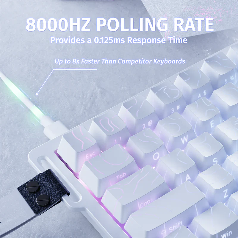 ATTACK SHARK X68 HE Rapid Trigger Keyboard Magnetic Switch-WHITE - Image 8