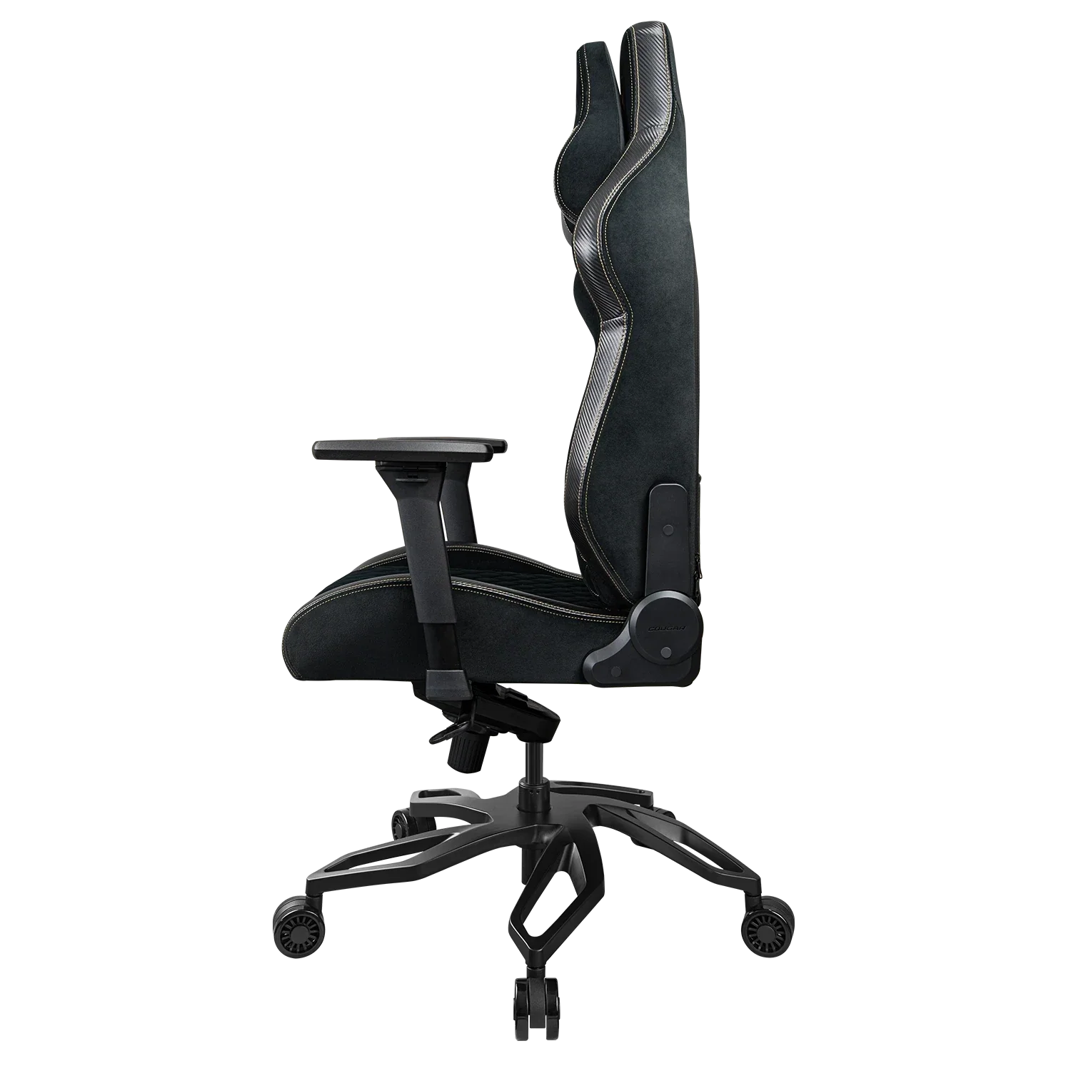 COUGAR Titan Pro V2 Gold F Gaming Chair – Ergonomic Design, 4D Adjustable Armrests, Magnetic Neck Pillow, Plush Velvet - Image 4