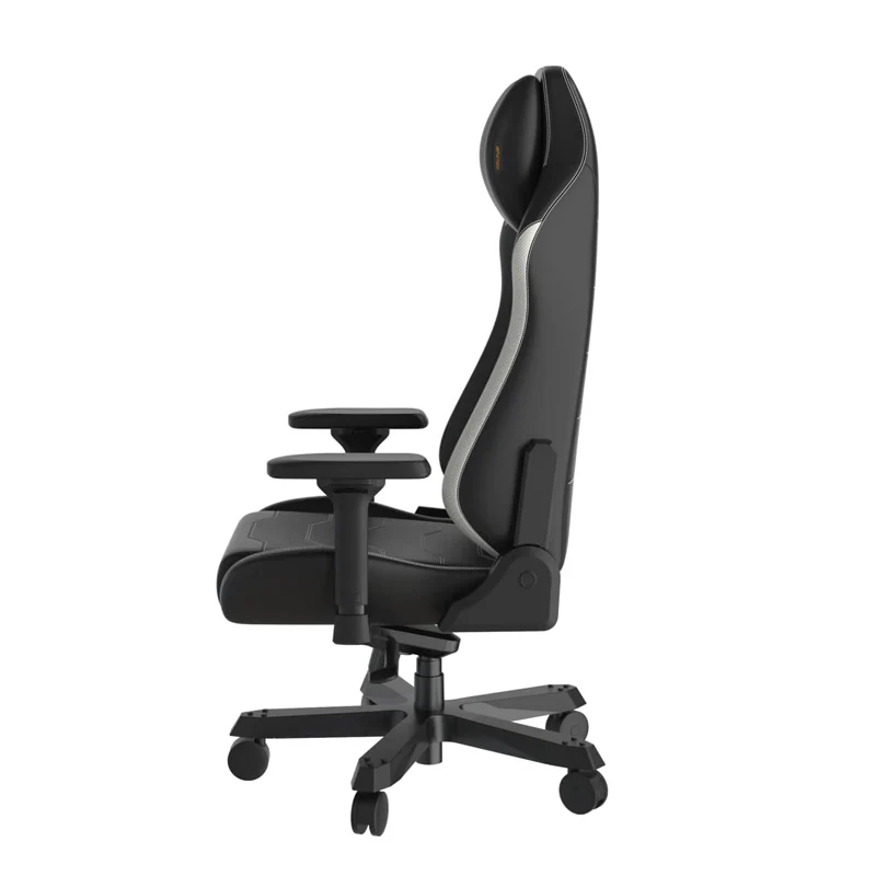 DXRacer I239S Master Series Gaming Chair, Microfiber Leather, 4D Armrests, Multi-functional Tilt, 3" Casters, High Density Mold Shaping Foam, 220lbs Recommended Weight, White - Black | DMC-I239S-NW-A3 - Image 4