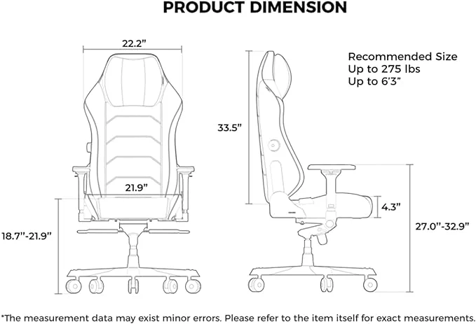 DXRacer 1238S Master Series Gaming Chair, Microfiber Leather, 4D Armrests, Multi-functional Tilt, 3" Casters, High Density Mold Shaping Foam, 220lbs Recommended Weight, Red | MAS-I238S-R-A3 - Image 9