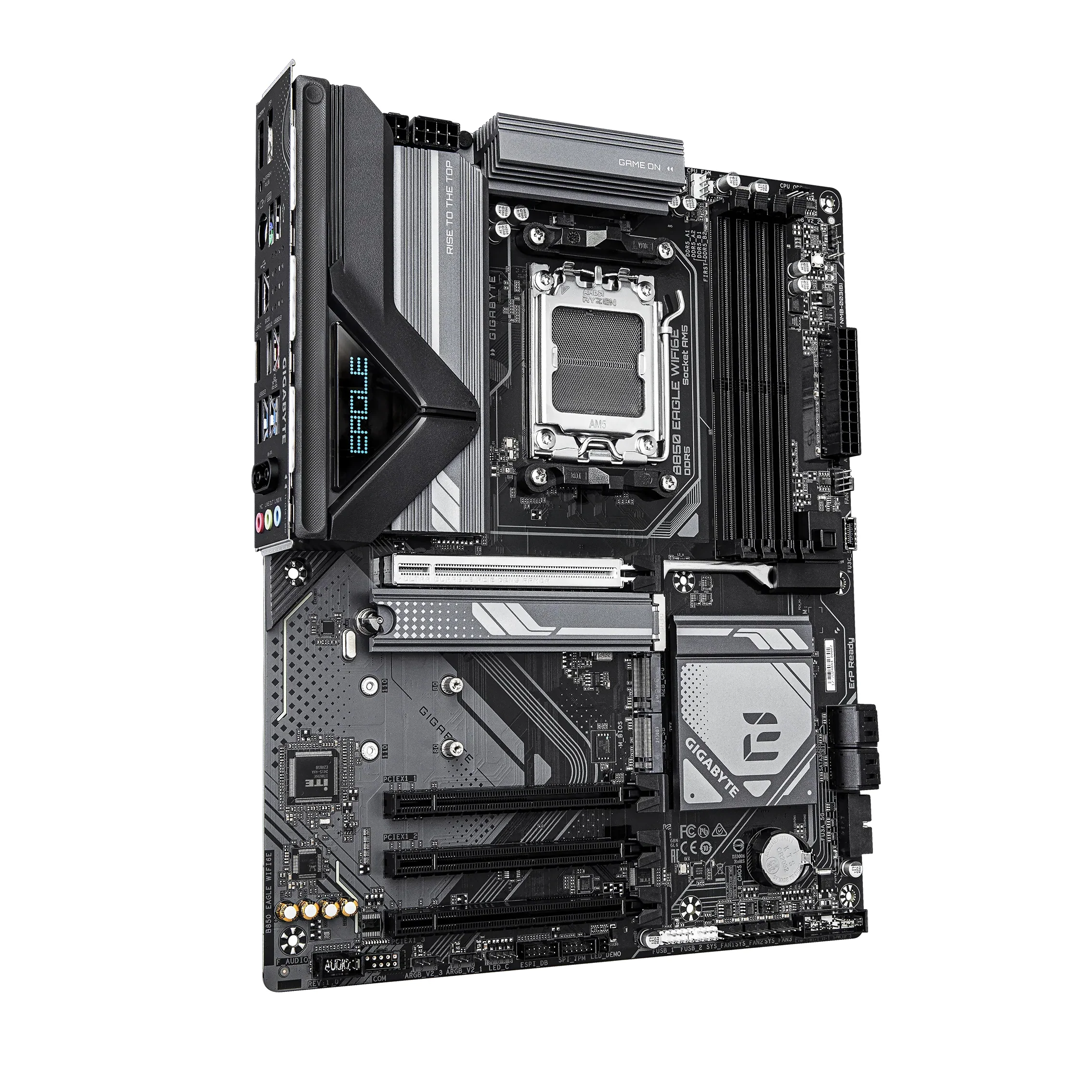 GIGABYTE B850 Eagle WIFI6E AM5 ATX Motherboard, AMD B850 Chipset, 4x DDR5 DIMM Slots, Up to 256GB Max Memory, 1x PCIe 5.0 x16, 3x M.2 Slots, WiFi & BT Connectivity, Black - Image 3