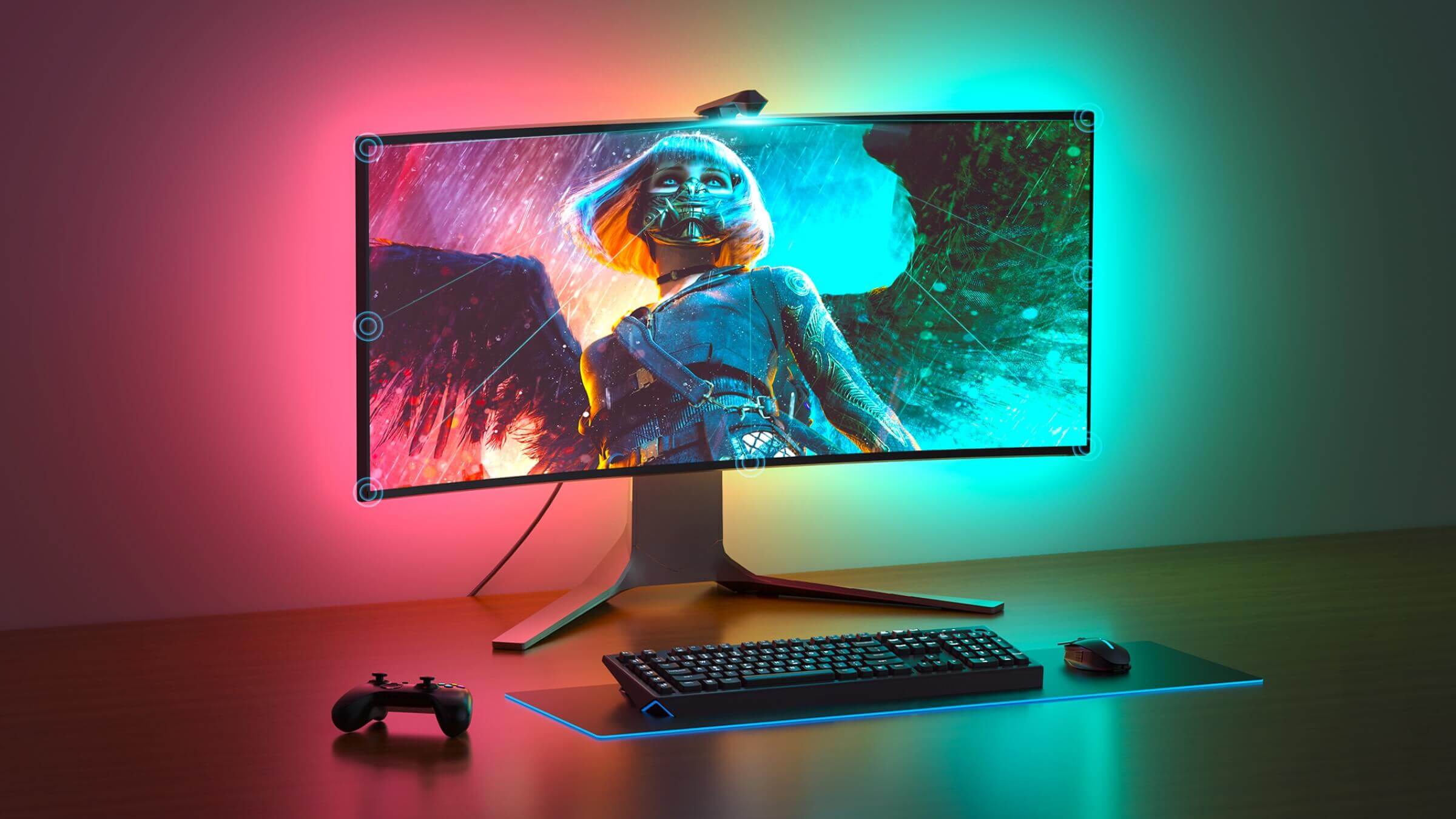GOVEE DREAMVIEW G1 GAMING LIGHT FOR 24'-32' PCS - EXPERIENCE PRO-LEVEL RGBIC LIGHTING - H604B - Image 5