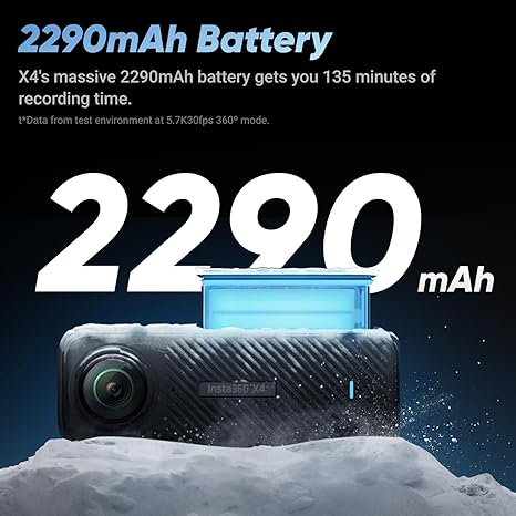 Insta360 X4 Standard Bundle - Waterproof 8K 360 Action Camera, 4K Wide-Angle Video, Invisible Selfie Stick Effect, Removable Lens Guards, 135 Min Battery Life, AI Editing, Stabilization - Image 7