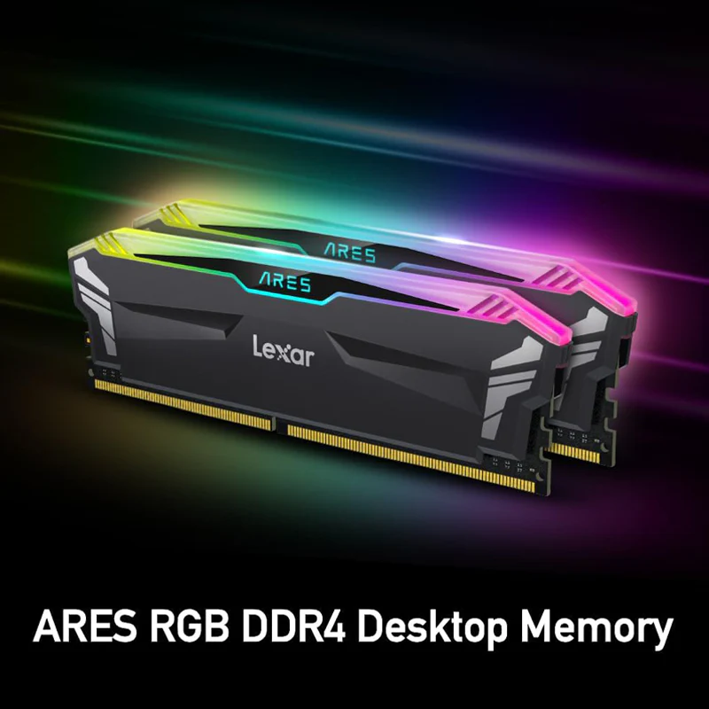 Lexar 16GB (2x8GB) ARES RGB DDR4 RAM 3600MT/s CL18 1.35V Desktop Memory, Compatible with Intel XMP 2.0 and AMD Ryzen, Black-GC - Image 2