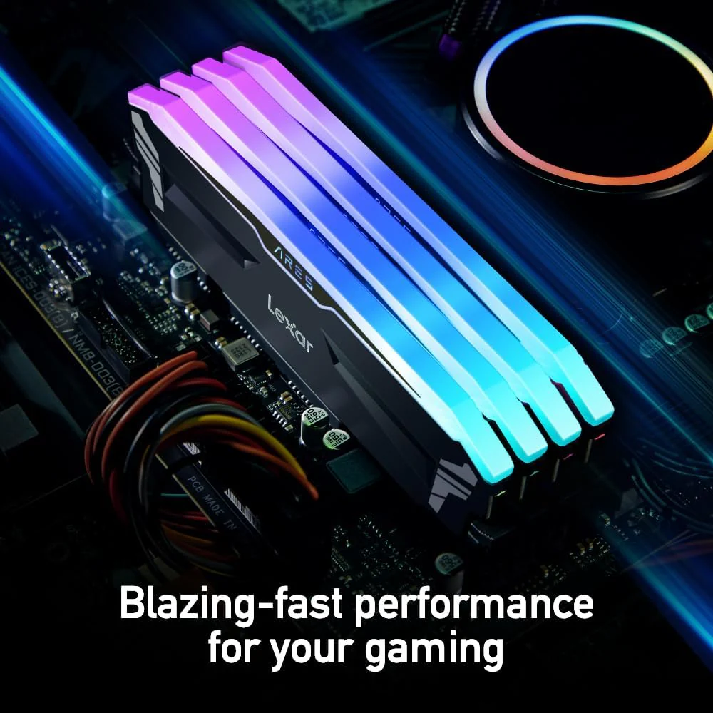 Lexar 16GB (2x8GB) ARES RGB DDR4 RAM 3600MT/s CL18 1.35V Desktop Memory, Compatible with Intel XMP 2.0 and AMD Ryzen, Black-GC - Image 3