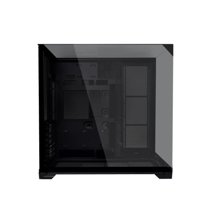 Lian Li O11 Vision Compact Tower Computer Case, Up to 360mm Radiator & 9x 120mm Fan Support, 1x 4mm & 1x 3mm Tempered Glass Panels, Steel & Aluminum Materials, Black - Image 8