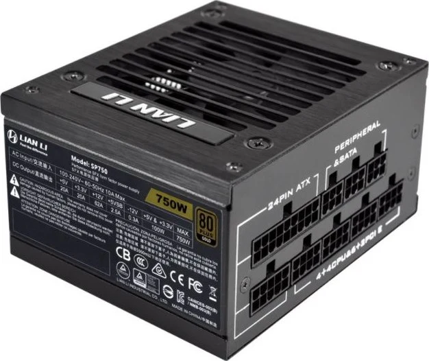Lian Li SP750 750W 80 Plus Gold Certified Power Supply, Fully Modular, Active PFC, SFX Form Factor | G89.SP750B.00UK-GC - Image 2