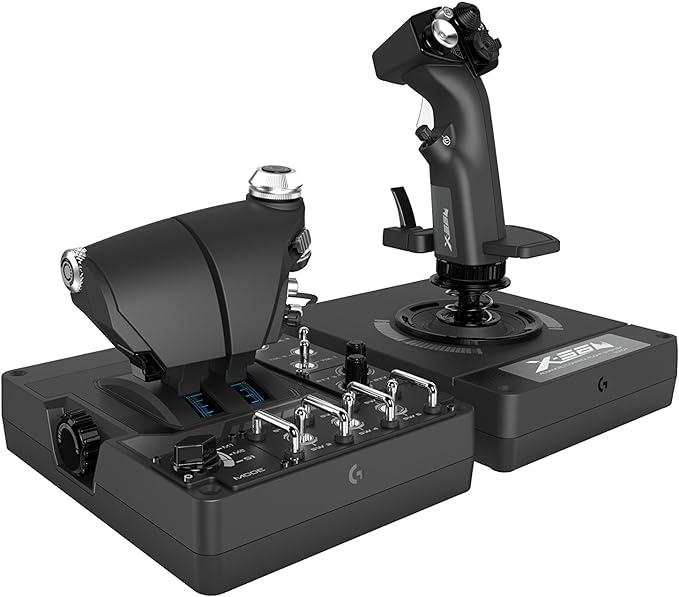 Logitech G X56 Hotas Rgb Throttle And Joystick Flight Simulator Game Controller-Black