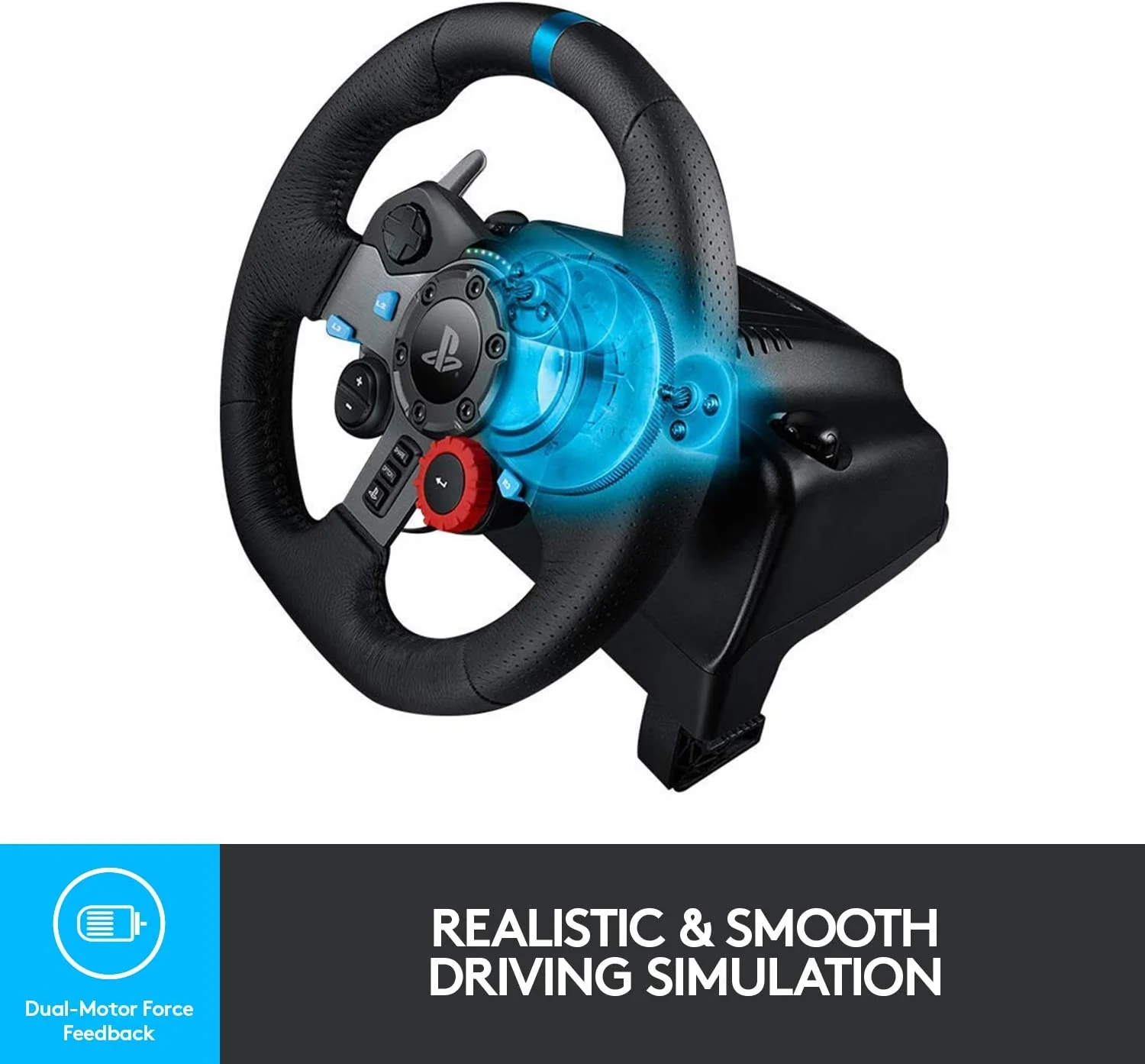 Logitech G29 Driving Force Racing Wheel and Floor Pedals for PS5, PS4, PC, Mac - Black - Image 7