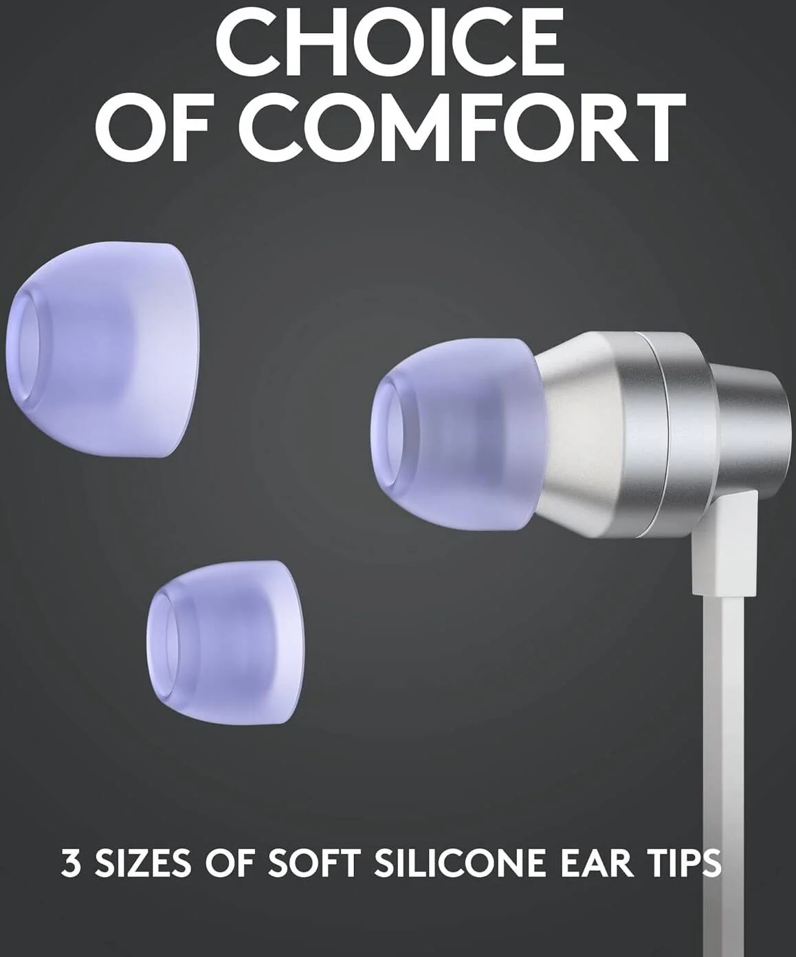 Logitech G333 In Ear Gaming Earphone, In Line Mic and Controls, Gaming Grade Dual Drivers, Durable Aluminum Housing, Adaptive Comfort, White&Purple - Image 8
