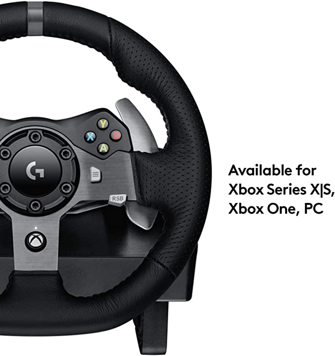 Logitech G920 Driving Force Racing Wheel and Floor Pedals, for Xbox Series X|S, Xbox One, PC, Mac - Black - Image 3