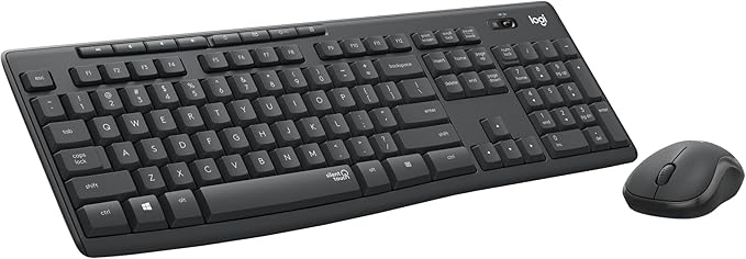 Logitech MK295 Wireless Keyboard and Mouse Combo - SilentTouch Technology, Full Number Keyboard, Shortcut Buttons, Nano USB Receiver, 90% Less Noise - Black - Image 7