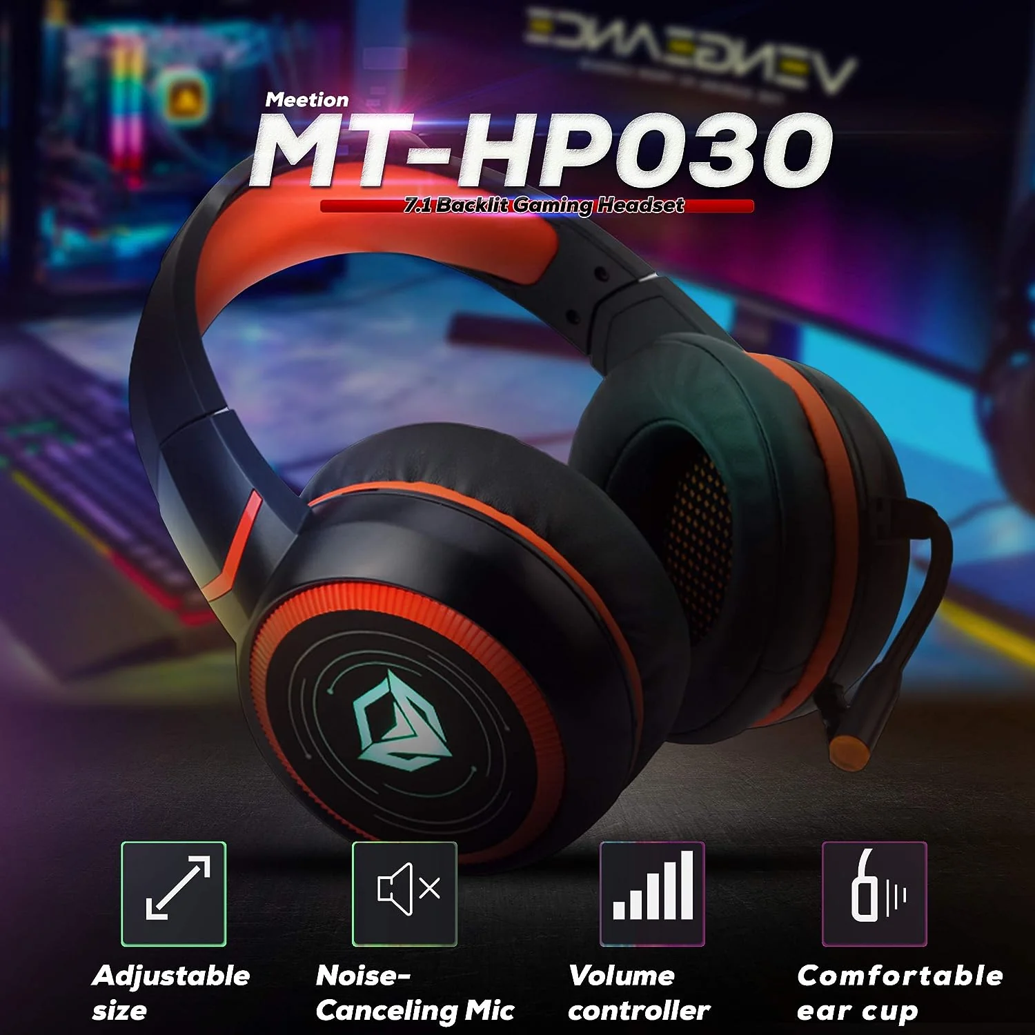 MEETION MT-HP030 Wired Gaming Headphone - Image 8