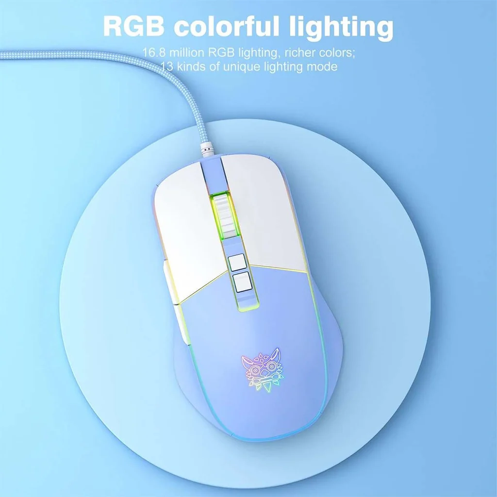 Onikuma CW916 Wired RGB Gaming Mouse – Precision, Speed & Stunning RGB Lighting - Image 4