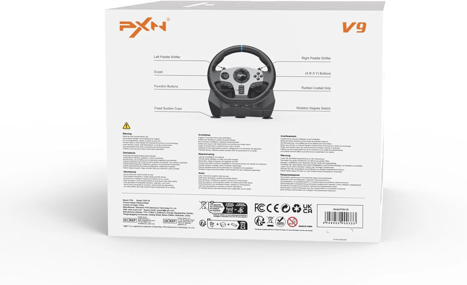 PXN V9 Gen2 Steering Wheel,  for PC,Xbox One,Nintendo Switch,PS3,PS4,Xbox Series S/X - Image 7