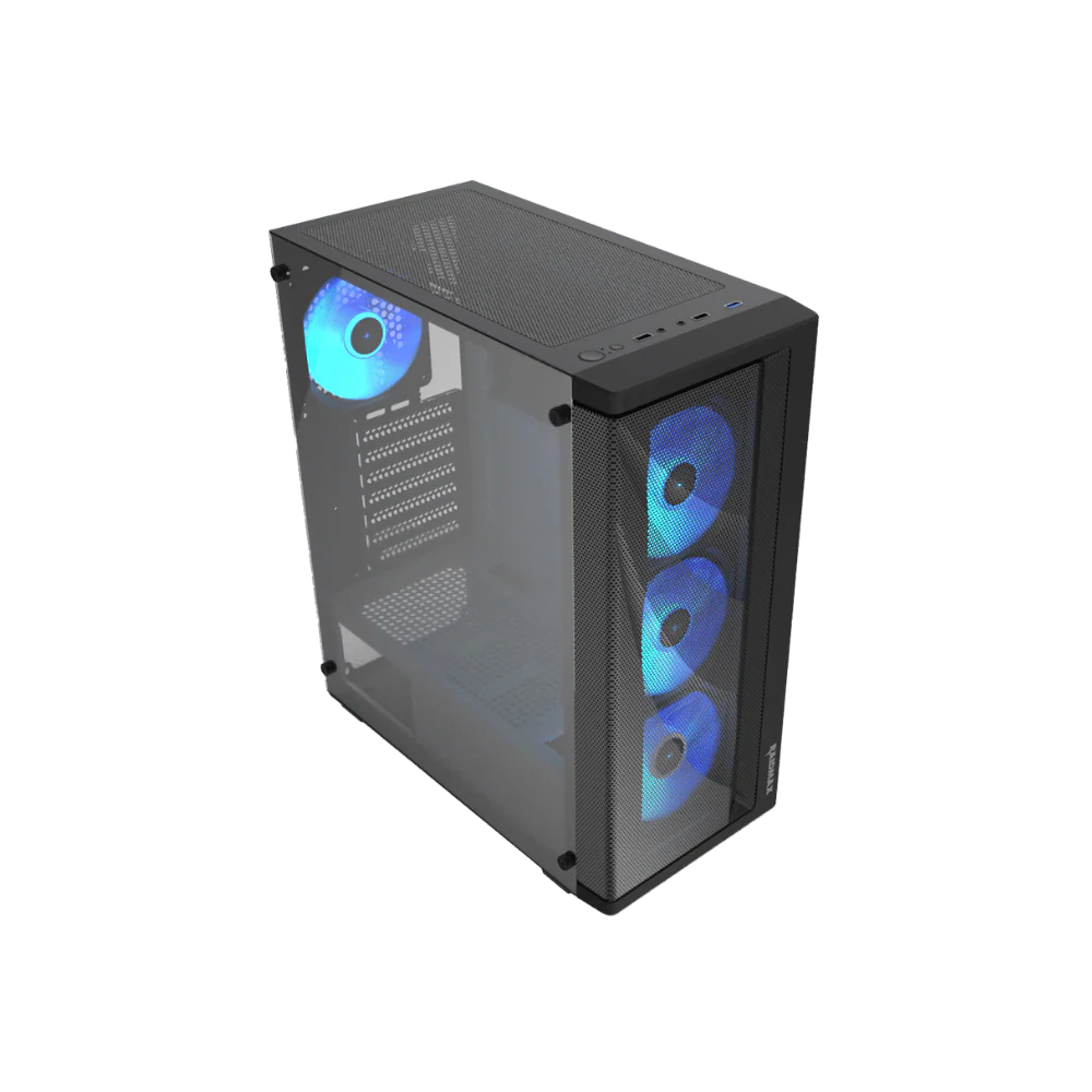 Raidmax X922 ATX Mid-Tower Gaming PC Case – Mesh Front, Tempered Glass, 4 ARGB Fans - Image 2