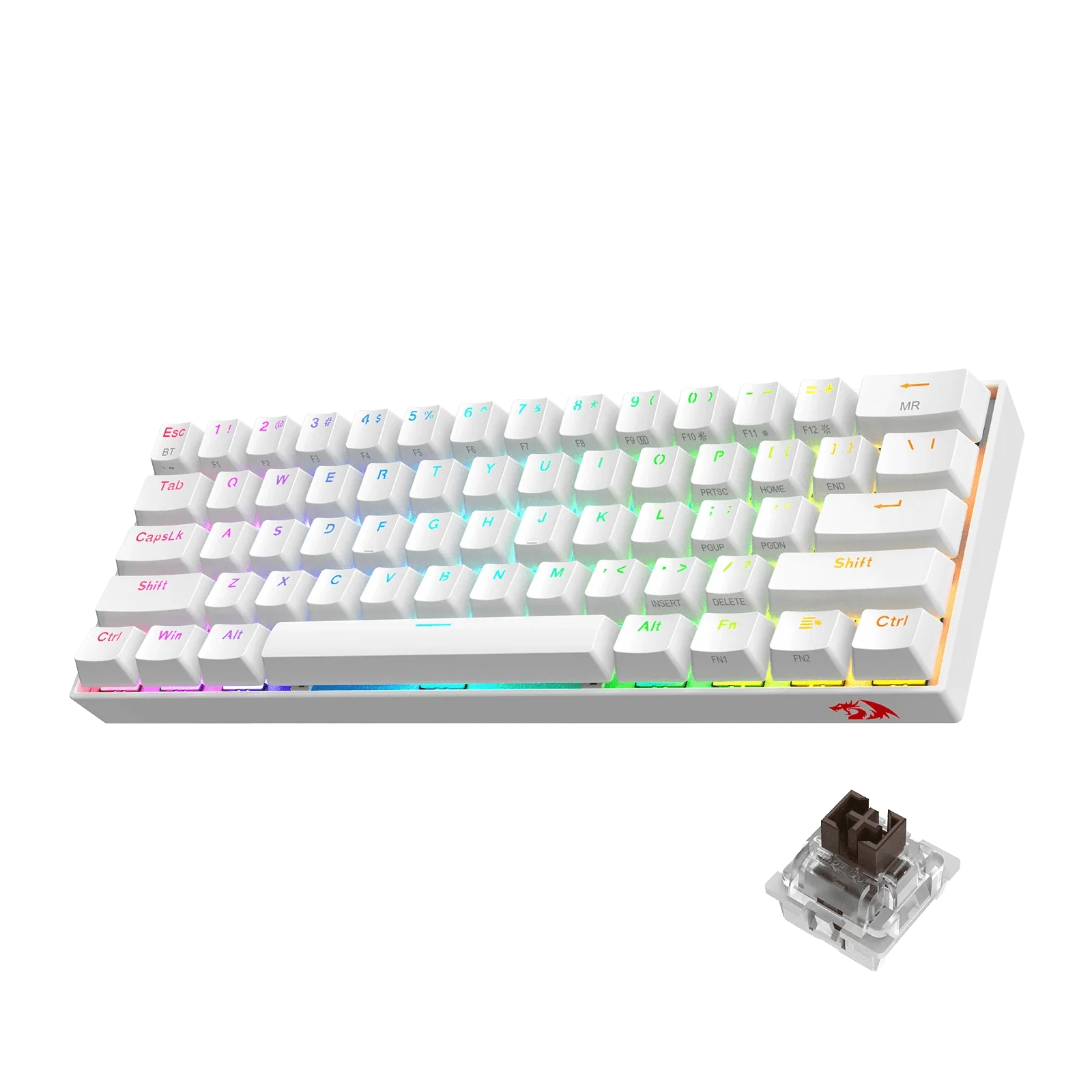 REDRAGON DRACONIC K530 WHITE (OUTEMU Brown Switches) - Image 3