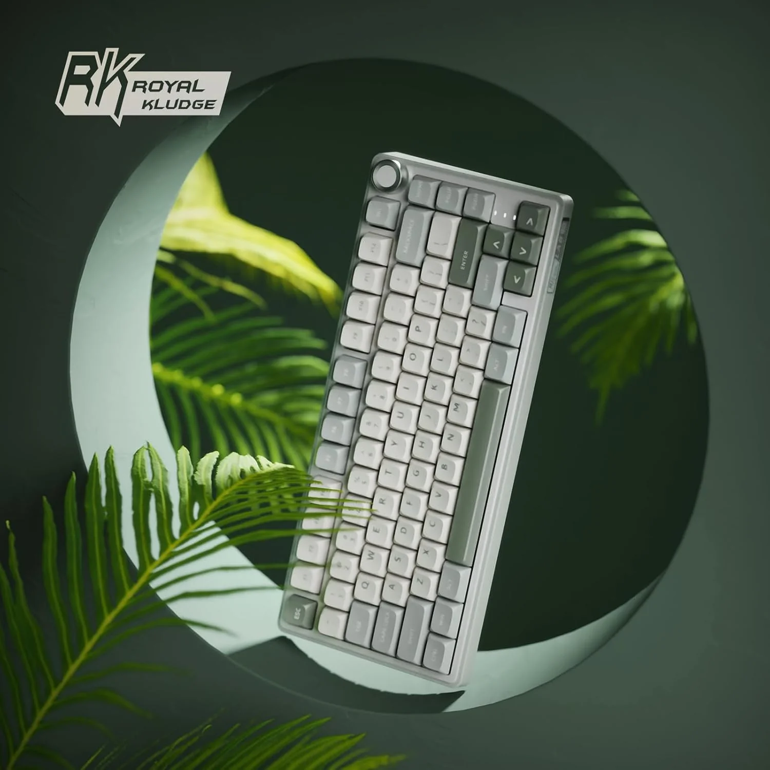 ROYAL Kludge R75 75% Single Mode, Wired Gaming Keyboard, Blue Switch , Sky Cyan ,RKR75-SK-Q - Image 3