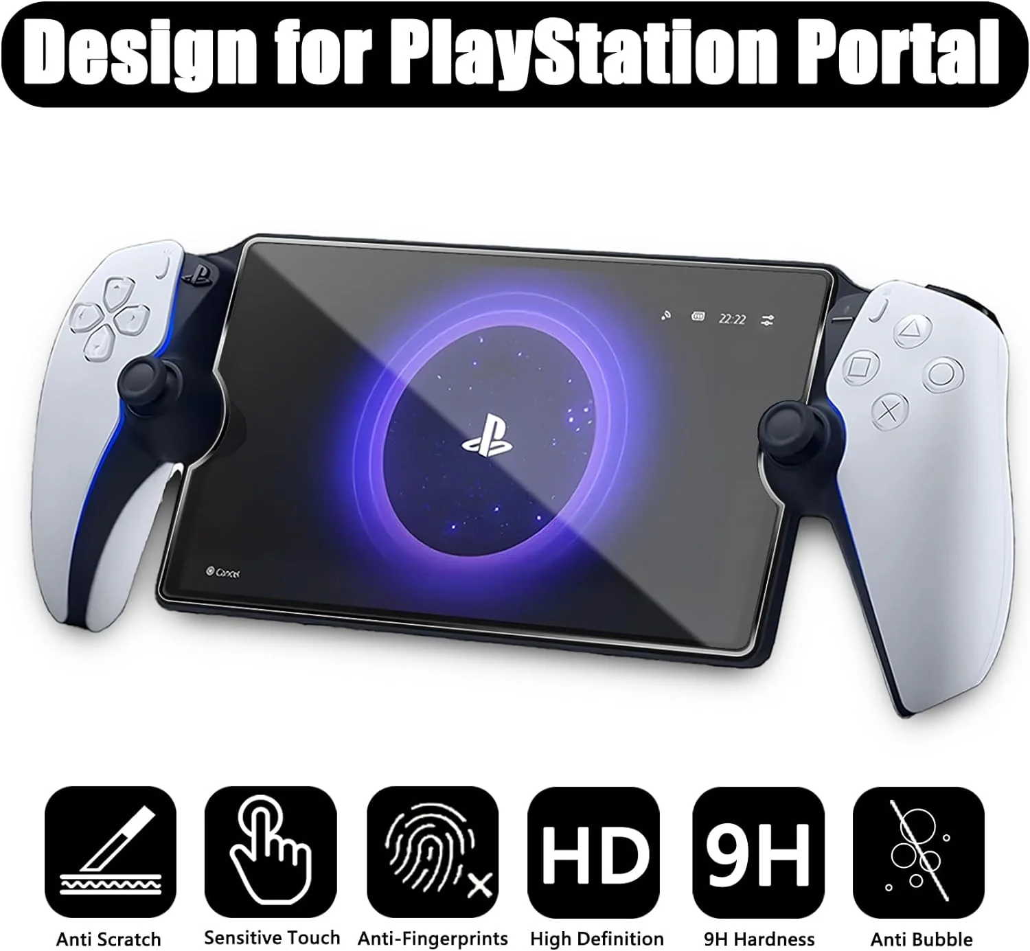 Screen Protector for PlayStation Portal Remote Player 8 inch, Tempered Glass - Image 4
