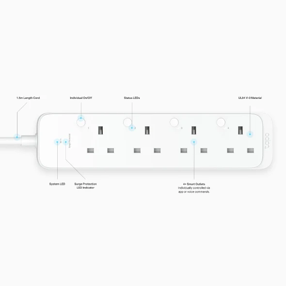 Tapo P304M Matter-Certified Smart Power Strip  4-Outlet Surge Protector with Energy Tracking - Image 8