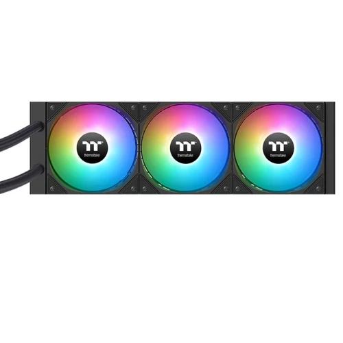 Thermaltake LA360 ARGB Sync AIO Liquid CPU Cooler, 360mm Radiator, 3x 120mm aRGB Pre-Installed Fans, 2500 RPM Fan Speed, 79.3 CFM Fan Airflow, Copper Water Block, Black - Image 4