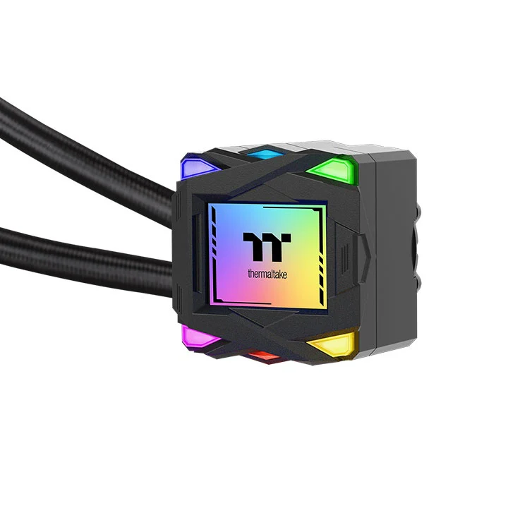 Thermaltake LA360 ARGB Sync AIO Liquid CPU Cooler, 360mm Radiator, 3x 120mm aRGB Pre-Installed Fans, 2500 RPM Fan Speed, 79.3 CFM Fan Airflow, Copper Water Block, Black - Image 5