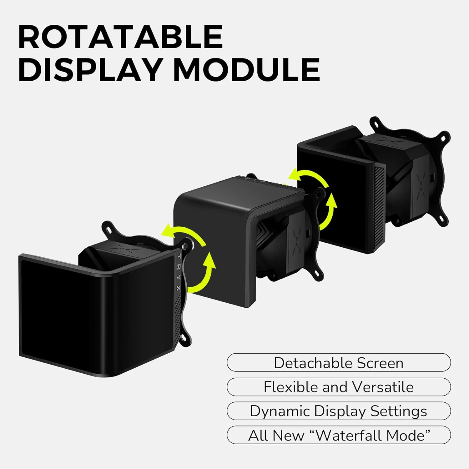 TRYX Panorama SE 360 ARGB Black 360mm AIO Rotatable 6.5'' AMOLED Curved Screen 3D Anamorphic Effect Customizable AIO Cooler 360mm Black Asetek Adela 280w TDP Intel LGA 1851/1700/1200/115X AMD AM5/AM4 - Image 6