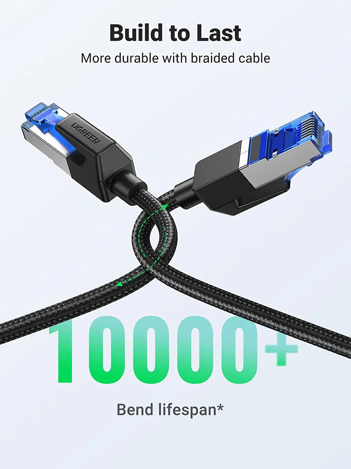 UGREEN Cat8 Ethernet Cable 3M 40Gbps RJ45 High Speed Braided LAN Network Cable - Image 7